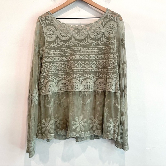 Sundance Long Sleeve Sheer Lace Top - Picture 10 of 12